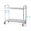 Vozík číšnícký 2-policový úchyt s hranatým profilem 900x500x950 mm | TECHNICA, Silver Line