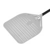 Perforovaná lopata na pizzu z nerezové oceli s hliníkovou úchytem, čtvercová, 355x405x710 mm | TECHNICA, Pizza Line