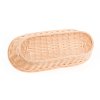 Košík oválný dlouhý z polyratanu 375x150x70 mm, béžový | TECHNICA, Gold Line