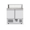 Chladící pultová vitrína s nástavbou a mramorovou pracovní deskou 900x698x1100 mm | HENDI, Profi Line