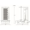Elektrický gril na kebab/gyros, 3 topná pole, zátěž 50 kg, 400V, 7,8 kW, dolní pohon 11,5 W, 760x620x1040 mm | POTIS, F E3-N