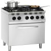 Plynový sporák 4 hořáky s plynovou troubou, 800x730x910 mm | BARTSCHER, 1582011