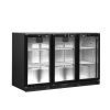 Minibar prosklené křídlové dveře, černá | TEFCOLD DB301H-3