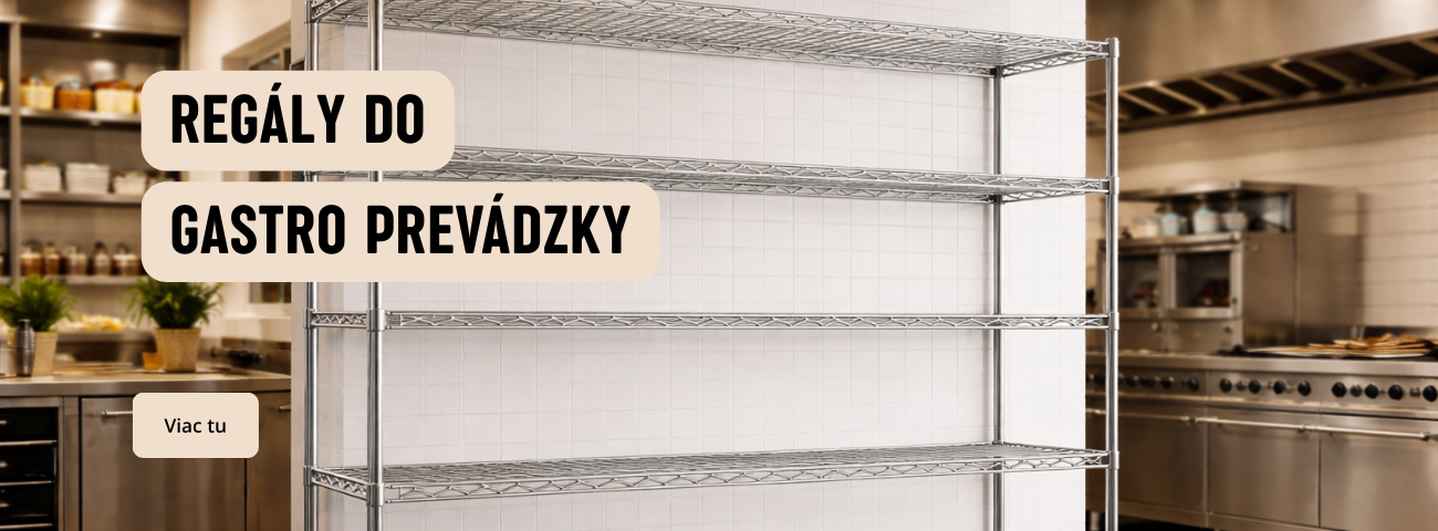 regaly do gastro prevádzky