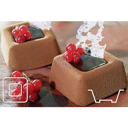 55283 silikonova forma na 24 ks savarin 70x70x30 mm contacto 6691 070