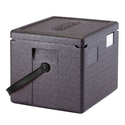 117545 termoizolacni box cam gobox s cernym uchem gn 1 2 cambro 22 3l cerna 390x330x h 316mm