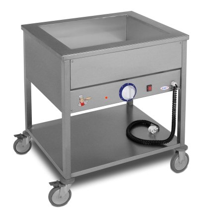 69302 elektricka ohrevna vana 1 komorova 800x600x850 mm s polici pojizdny 1 6 kw egaz be 2j