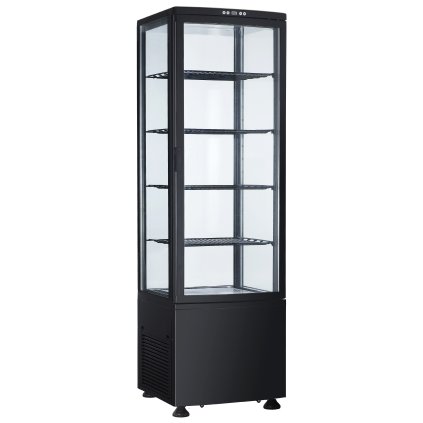 74876 stolni chladici vitrina cerna s osvetlenim 4xled 235 l 515x485x1690 mm technica cold line