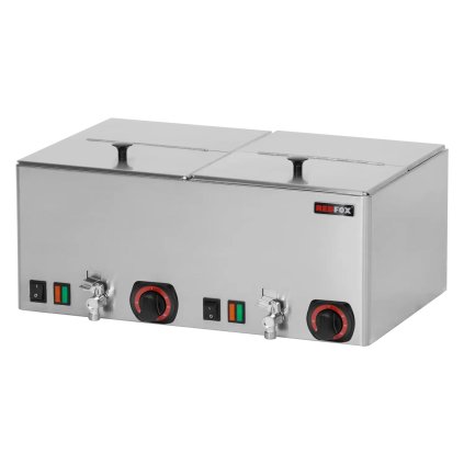 Ohrievač údenín dvojitý s výpustí 2x GN 1/2 | REDFOX - WEV 11