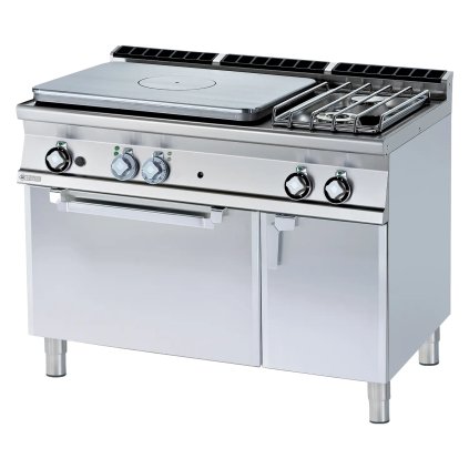 Sporák táľový plynový so statickou plynovou rúrou GN 2/1 - 3x horák  | RM - TPF2-712GPV