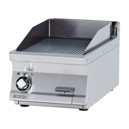 Grilovacia doska 39x52 elektrická chrómovaná ryhovaná bez podstavy 400 V | RM - FTRT-74ETS