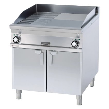 Grilovacia doska 76x68 elektrická chrómovaná kombinovaná s podstavbou 400 V | RM - FTLR-98ETS