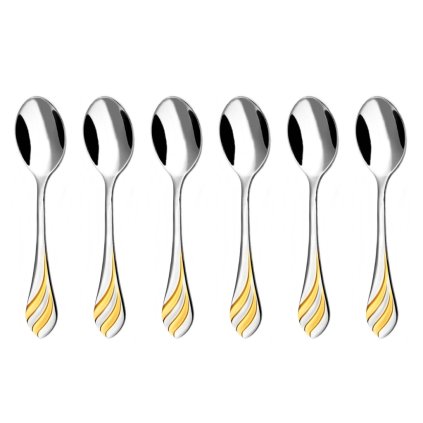 Lyžičky moka pozlátené MELÓDIE 6-dielna sada | TONER, 603740G6