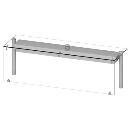 107837 nastavba s ohrevem sklo 1456x450x460 mm stalgast st277151