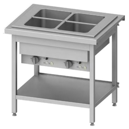 107987 stacionarni vodni lazen dvoukomorova 2x gn 1 1 1 6 kw 920x750x880 mm stalgast st124091