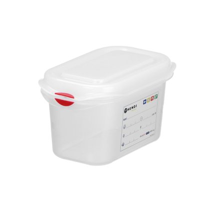 132761 nadoba gn 1 9 polypropylen hendi gn 1 9 1l pruhledna 176x108x h 100mm