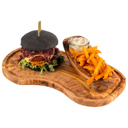 144779 drevene servirovaci prkenko 395x210x25 mm aps olivova barva