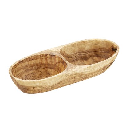 146780 ovalna drevena misa 0 6 l 265x110x50 mm aps olivova barva