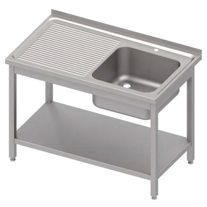 168557 stul s umyvadlem na prave strane a polici 1400x600x850 mm stalgast 983146140