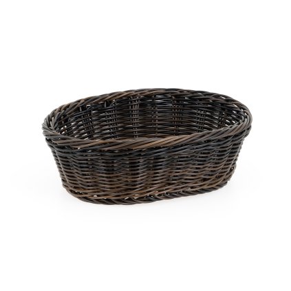 5895 kosik ovalny z polyratanu 250x190x75 mm cernohnedy technica gold line