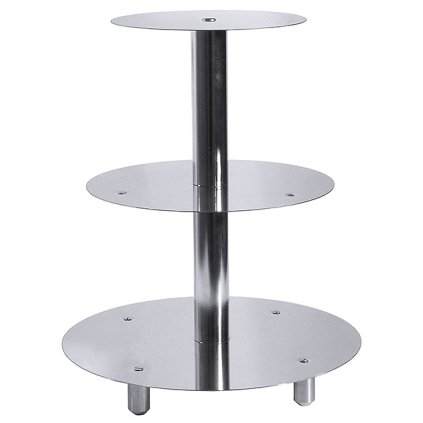 57839 etazer nerezovy trojpatrovy na svatebni dort prumer 200x260x320 mm contacto 3236 003