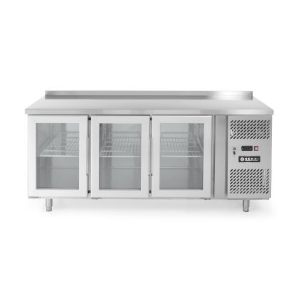 20924 trojdverovy chladici stul proskleny s bocnim agregatem 1795x700x850 mm hendi 233436