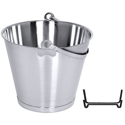 Vedro z nehrdzavejúcej ocele s prstencom 12 l | CONTACTO, 410/014