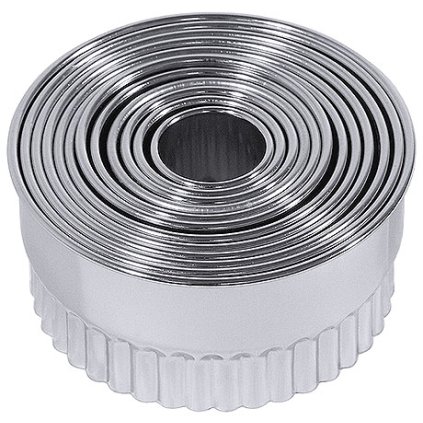 54599 vykrajovatka nerezove kolo vlnite prumer 25 105 mm sada 12 kusu contacto 4074 012