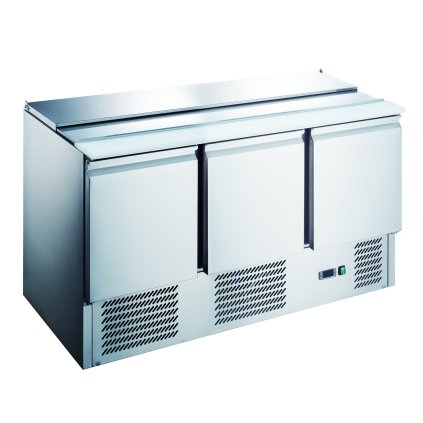 73061 trojdverovy chladici stul s odklopnym vikem 368 l 1365x700x980 mm technica cold line