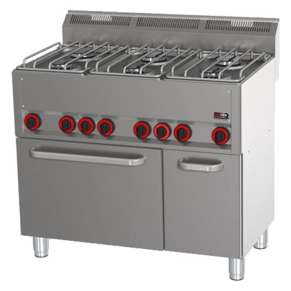 75383 sporak kombinovany s horkovzdusnou elektrickou troubou gn 1 1 6x horak redfox spt 90 gl