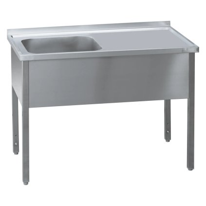 Stôl umývací 160x60x90 - 1x drez 50x40x30 odkvapkávacia plocha pravá | REDFOX - MSJOP 6016
