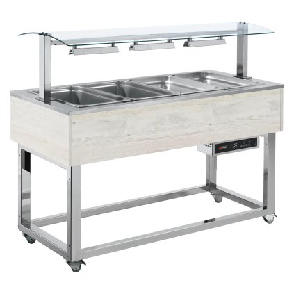 Bufet vyhrievaný, vodný GN 4-1/1 Hemlock | REDFOX - ES RED+ 4H