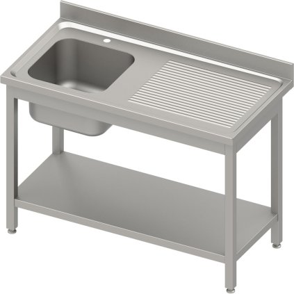 169529 stul s umyvadlem s jednou misou vlevo a polici 1800x700x850 mm stalgast 984477180