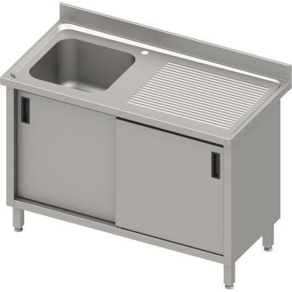 169775 stul s umyvadlem s jednou misou na leve strane a skrinkou 1600x700x850 mm stalgast 984527160