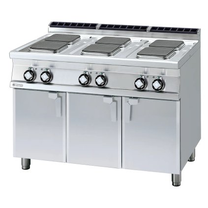 Sporák elektrický 6x platnička s podstavbou 400 V | RM - PCQ-712ET