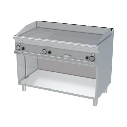 Grilovacia doska 116x51 plynová chrómovaná kombinovaná s podstavbou | RM - FTLR-712GS