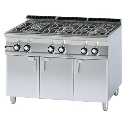 Sporák vodný plynový 6x horák s podstavbou | RM - PCA-912G