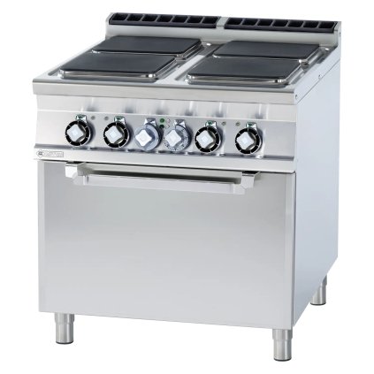 Sporák elektrický so statickou elektrickou rúrou GN 2/1 - 4x platnička 400 V | RM - CFQ4-98ET