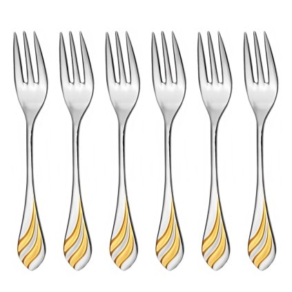 Vidlička na múčnik pozlátená MELÓDIE 6-dielna sada | TONER, 603732G6