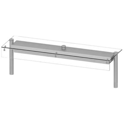 107906 nastavba s osvetlenim sklo 1122x450x460 mm stalgast st278111