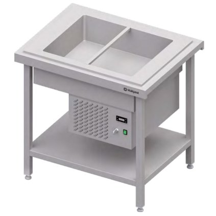 108278 chladici centralni stul s vanou na salaty 2x gn 1 1 920x750x880 mm stalgast st104091