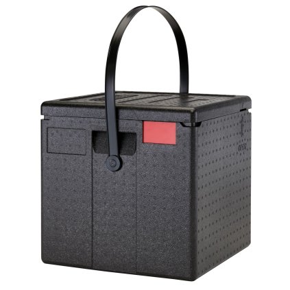 117647 termoizolacni box na pizzu cam gobox horni plneni cambro objem 8 kartonu 330x330x h 40 mm pro pizzu 320 mm cerna 410x410x h 404mm