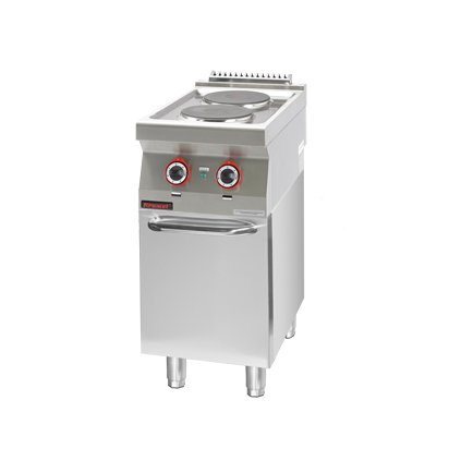 143729 elektricky sporak 2 kruhove plotynky 2x2 6 kw na uzavrenem podstavci skrine 400x700x900 mm kromet 700 ke 2 s d