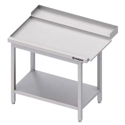 168428 levy bocni vyprazdnovaci stul s polici pro mycku nadobi s odsavacem par 1300x750x880 mm stalgast 9810057130