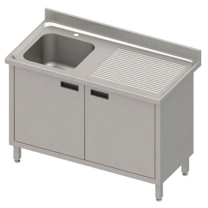 169607 stul s umyvadlem s jednou misou na leve strane a skrinkou 1100x600x850 mm stalgast 984506110