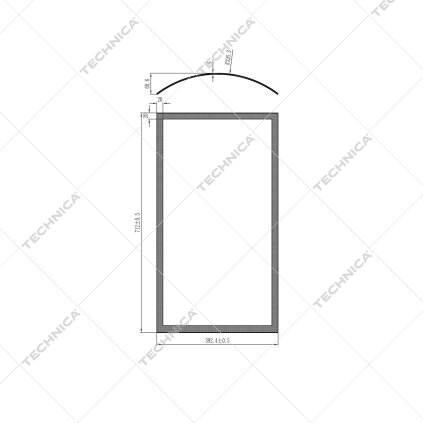 173687 skleneny kryt pro chladici vitrinu 461067 technica 461067 055