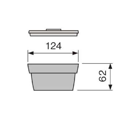 MISKA POLIEVKOVÁ 124 S OSADENÍM A PLOCHÝM DNOM PORCELÁN - THERMOLINE | ABNER, 29029