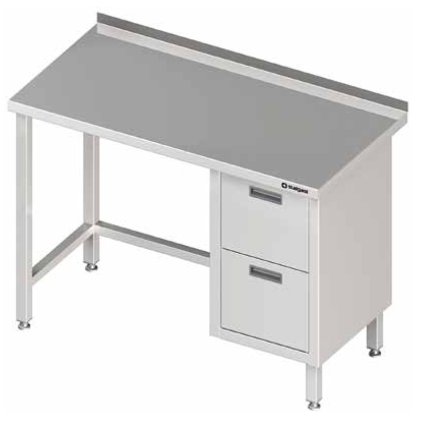 25166 pristenny stul blok se dvemi zasuvkami po prave strane 1400x700x850 mm stalgast 980257140