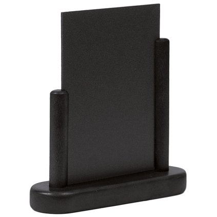 61739 tabule na menu s drevenym podstavcem 150x100 mm cerny contacto 7685 155