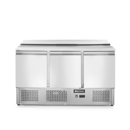 67328 trojdverovy salatovy chladici stul s odklopnym vikem 1365x700x888 mm hendi 236178